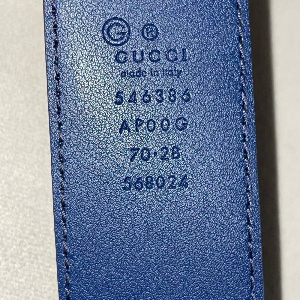 Blue gucci belt